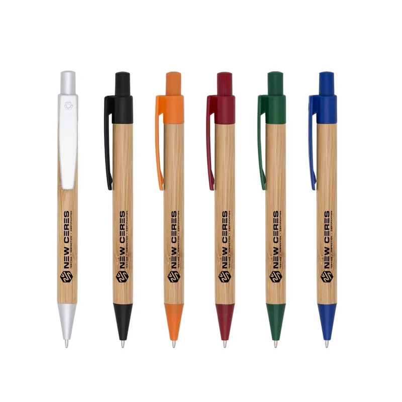 Caneta Ecológica de Bambu — personalização em Silk Screen