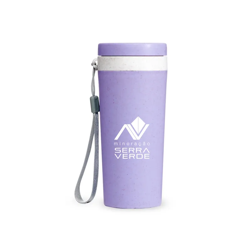 Copo de Fibra de Bambu 350ml — personalização em Silk Screen