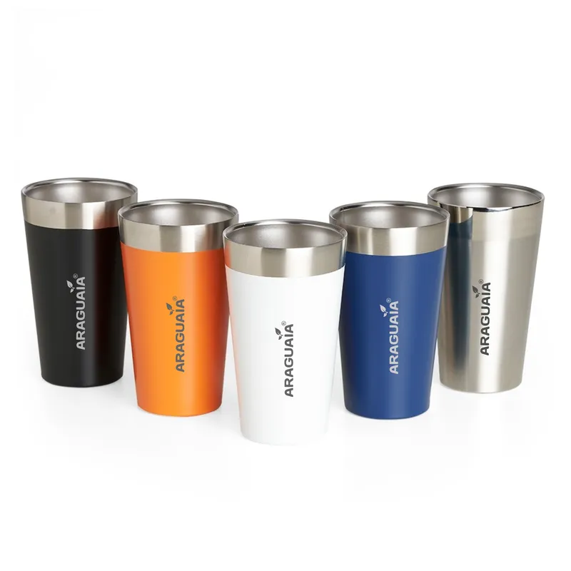 Copo Térmico de Inox 473ml — personalização em Silk Screen e gravação com Fiber Laser