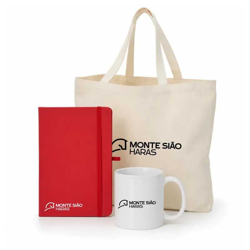Kit Boas-Vindas (Onboarding) — personalização em Silk Screen e sublimação