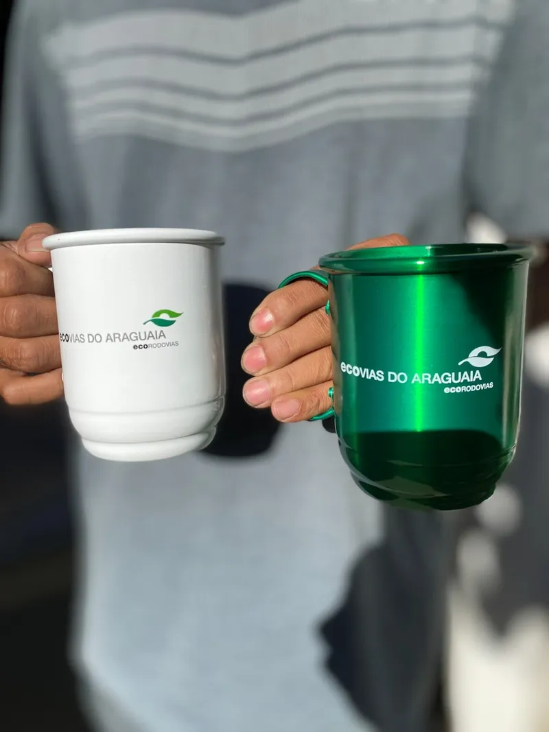 Caneca de Alumínio 500ml personalizado para ecoVIAS do Araguaia