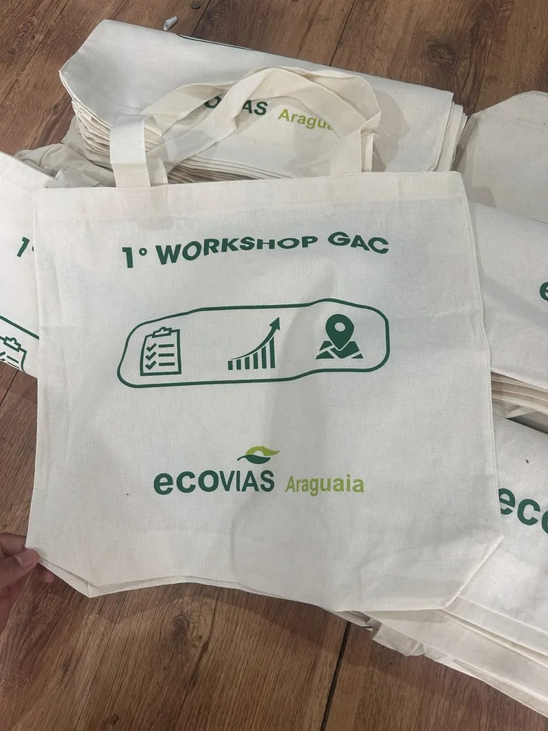 Ecobag para Workshop Corporativo personalizado para ecoVIAS do Araguaia